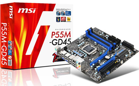 матчын поплатак MSI P55M-GD45