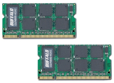 Аператыўная памяць Buffalo DDR2-800 2x4 Gb