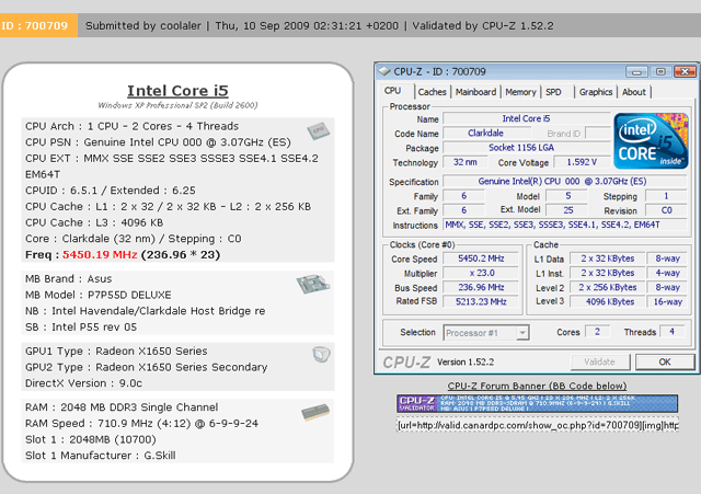 разгон працэсара Core i3-540