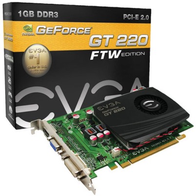 Відэакарта EVGA GeForce GT 220 FTW 1 GB DDR3