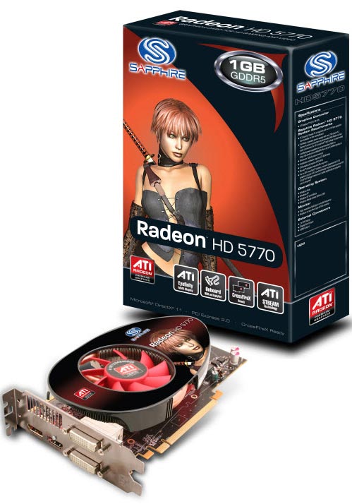 відэакарта Sapphire HD5770 1GB GDDR5 PCIE (New Edition)