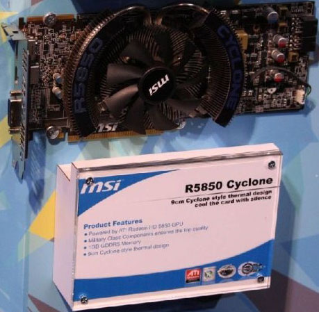 відэакарта MSI R5850 Cyclone