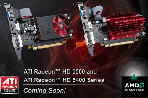 AMD аб відэакартах Radeon серый HD 5400 і HD 5500