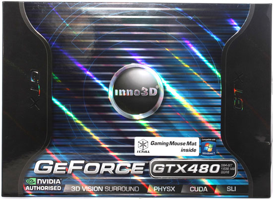 відэакарта Inno3D GeForce GTX 480