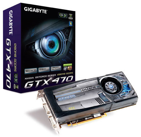 відэакарта Gigabyte GeForce GTX 470