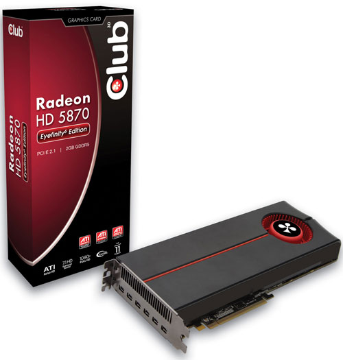 відэакарта Club 3D Radeon HD 5870 Eyefinity 6 Edition