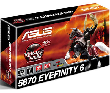 відэакарта ASUS Radeon HD 5870 Eyefinity 6 Edition