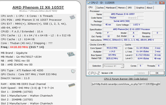 разгон Phenom II X6 1055T