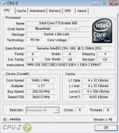 Core i7-965 Extreme Edition разагнаны на поплатку ASUS P6T Deluxe да 5400 MHz