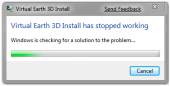 Праблема збою Virtual Earth 3D на Windows 7 вырашаная