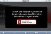 Прайграванне Flash-кантэнту на iPhone, iPod і iPad магчыма