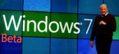 Стыў Балмер, Microsoft CEO, дае старт адчыненаму бэта-тэставанню Windows 7. Выстава CES 2009, 7 студзеня 2009 гады. Фота Джына Блевинса, LA Daily News.